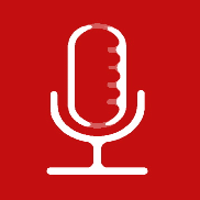 Podcast-Mikrofon rot